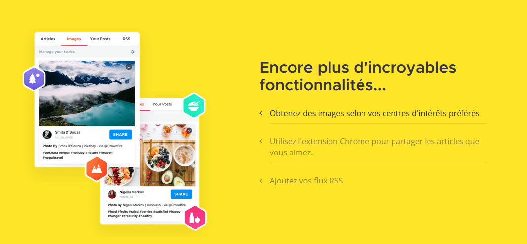 Crowdfire fonctionalites