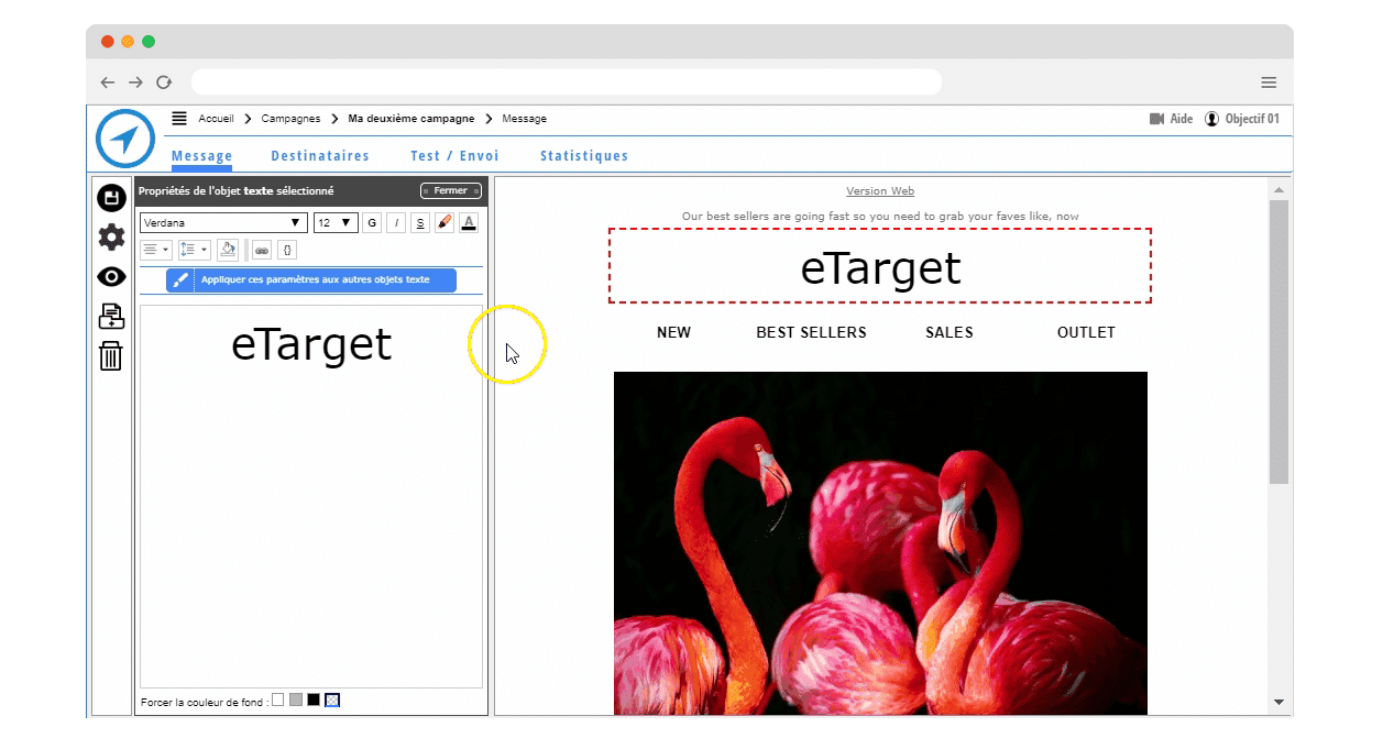 etarget mailling