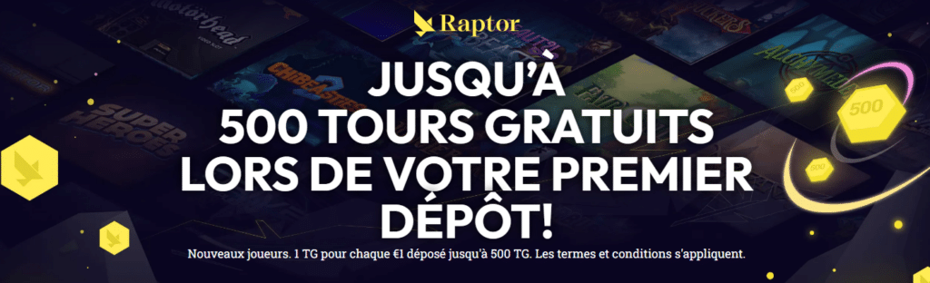 raptor casino bonus